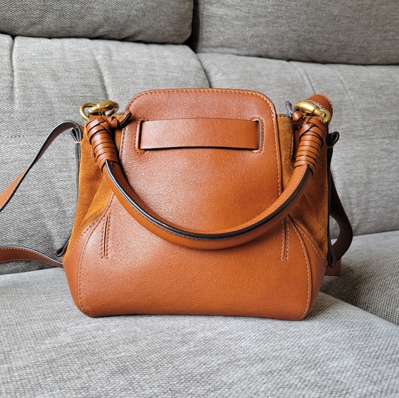 Chloe Owen small suede and leather handbag - Picture 3 of 8